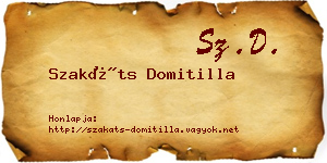 Szakáts Domitilla névjegykártya